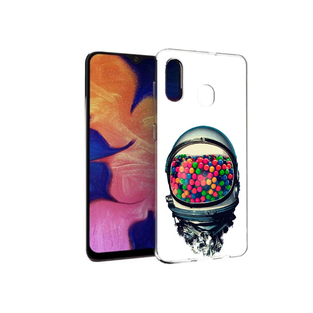 

Чехол MyPads Tocco для Samsung Galaxy A30 шлем космонавта (PT126700.499.700), Прозрачный, Tocco