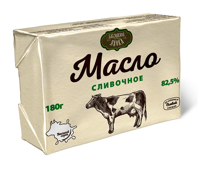 

Сливочное масло Бабушкина лавка 82,5% БЗМЖ 180 г