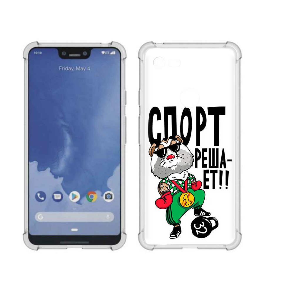 

Чехол MyPads Tocco для Google Pixel 3 XL Спорт решает, Прозрачный, Tocco