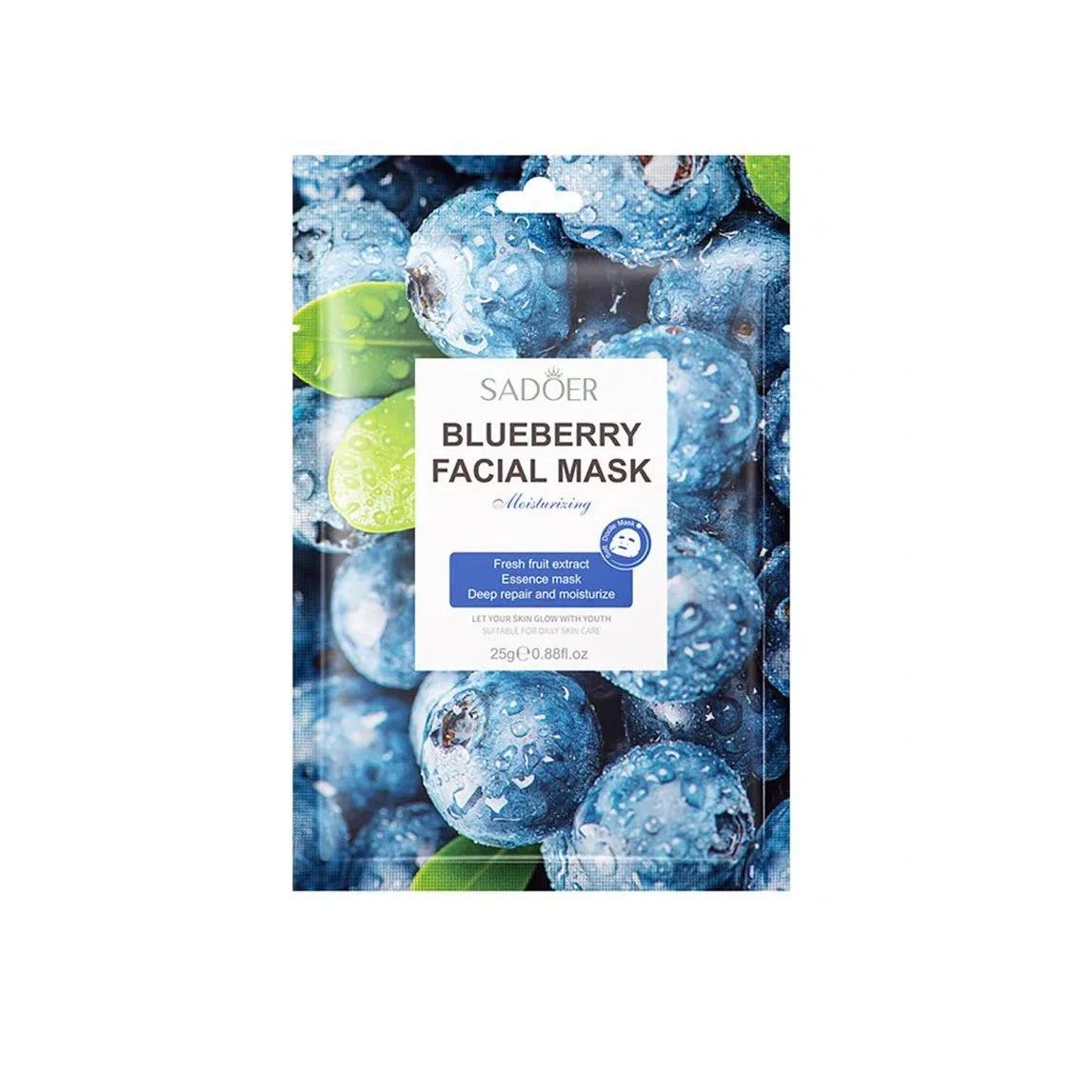 

Маска тканевая для лица Sadoer Blueberry Facial увлажняющая с экстрактом черники 25 г