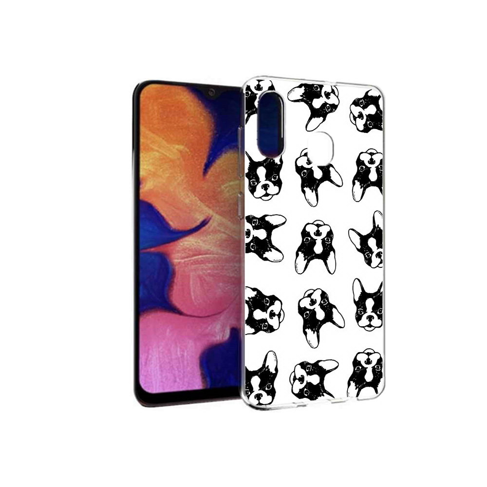 

Чехол MyPads Tocco для Samsung Galaxy A30 черно белые собачки (PT126700.499.683), Прозрачный, Tocco