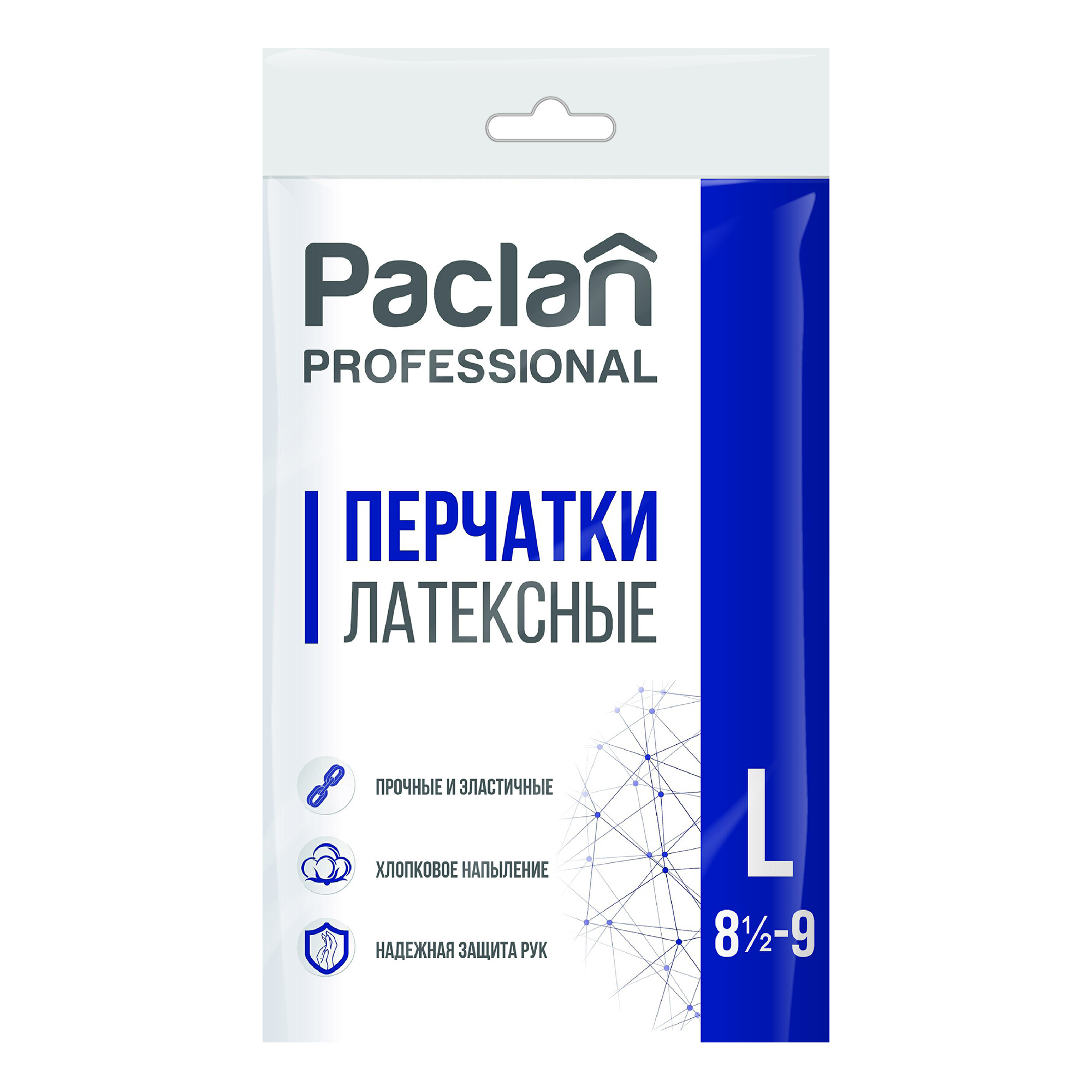 фото Перчатки хозяйственные paclan professional латексные размер l желтые 1 пара