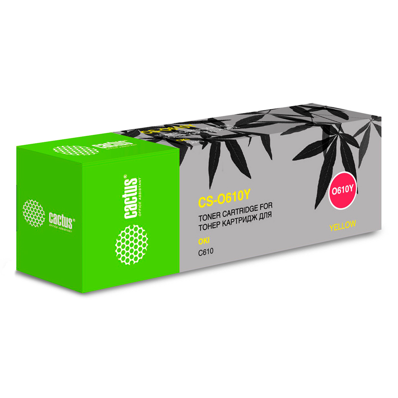 

Тонер-картридж для лазерного принтера CACTUS (CS-O610Y) желтый, совместимый