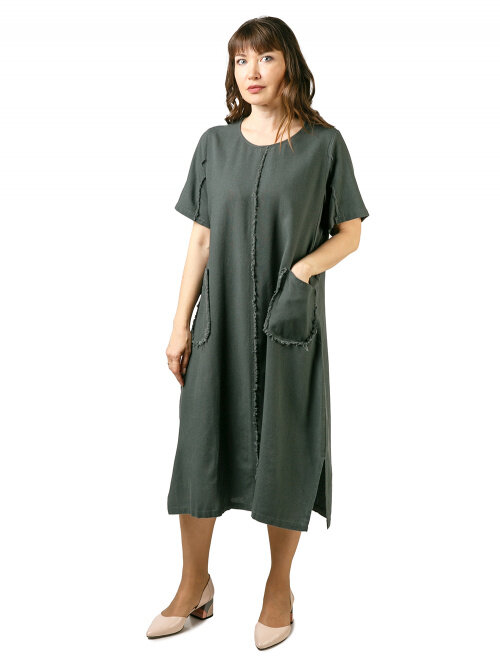 Платье женское Westfalika EF20-92005 хаки 54 RU