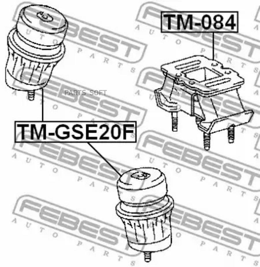 

FEBEST Опора двигателя пер.TOYOTA CROWN 2004-2012 FEBEST TM-GSE20F