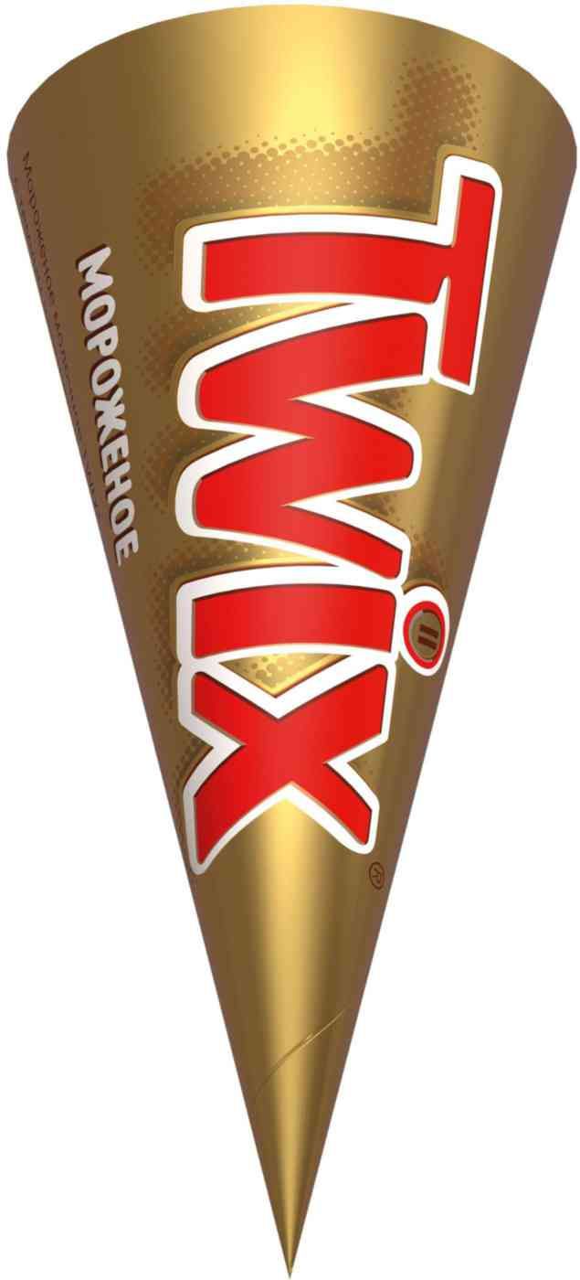 Мороженое молочное Twix рожок 68 г