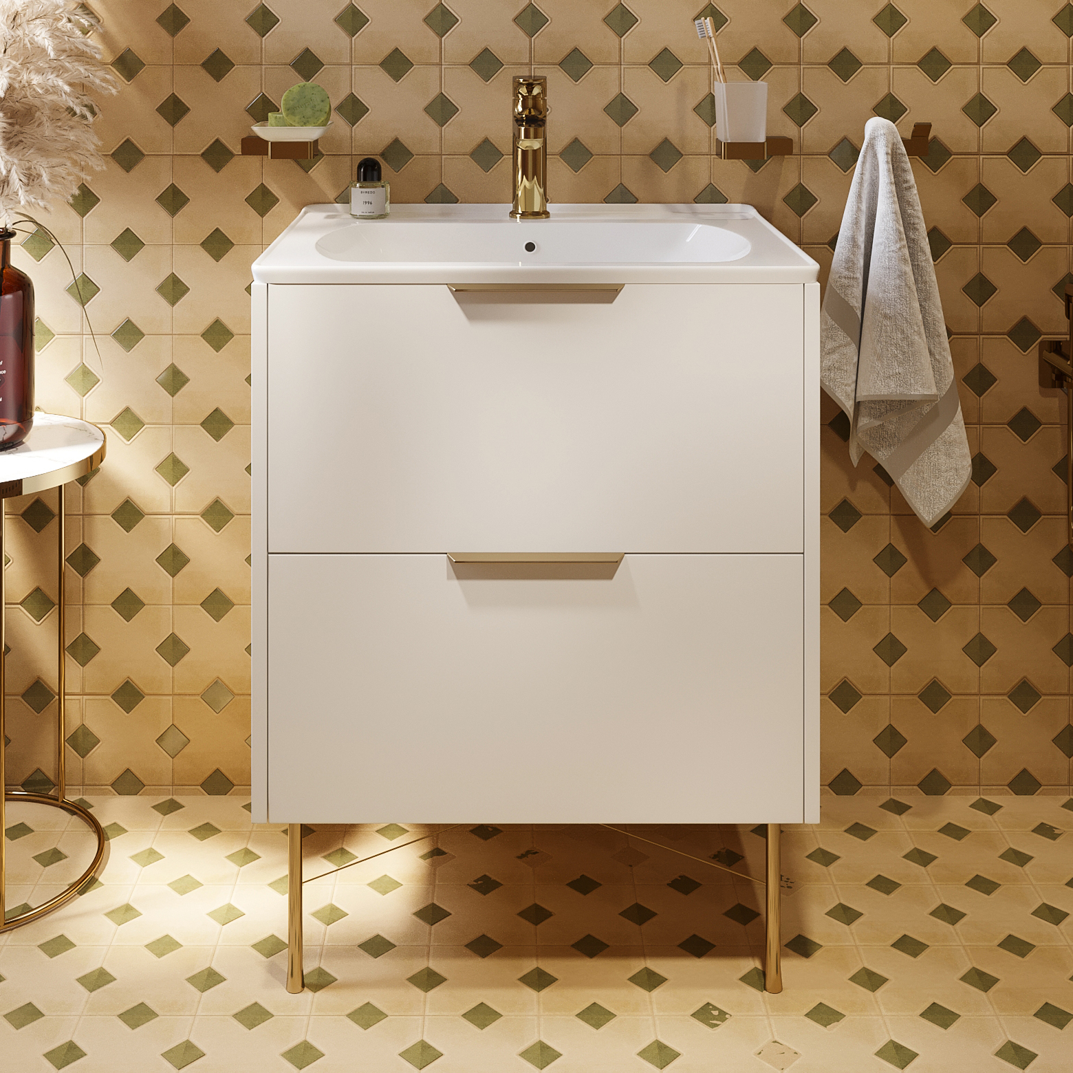 

Тумба с раковиной VOQ Heldig 60 ultra white, Heldig 60 ultra white
