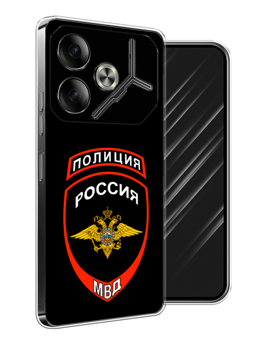 

Чехол Awog на Tecno Pova 6 "Полиция шеврон", Черный;красный;белый, 305350-1