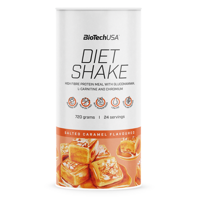 Белковый напиток без сахара с клетчаткой BioTechUSA Diet Shake 720 г, солёная карамель
