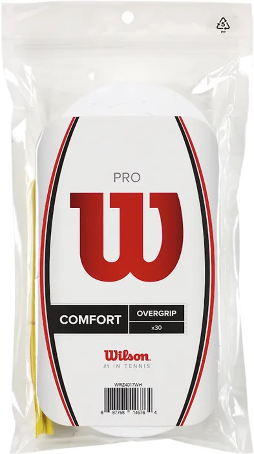 Обмотка для теннисной ракетки Wilson Pro Overgrip, 30 шт, белая