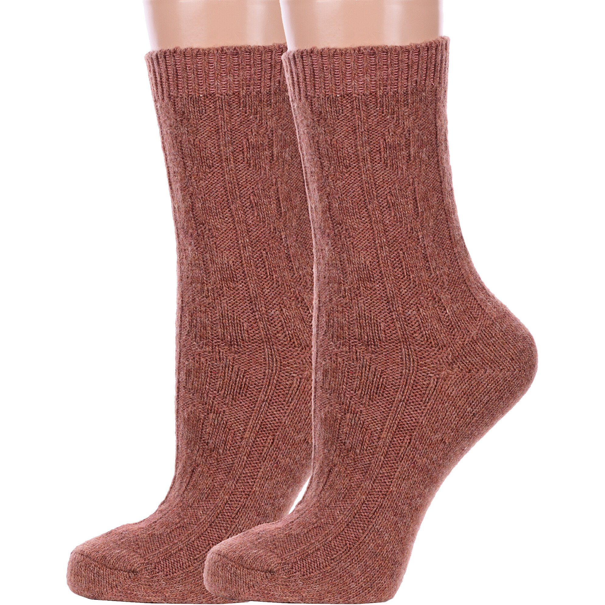 Комплект носков женских Hobby Line 2-Нжш33-09 коричневых 36-40, 2 пары