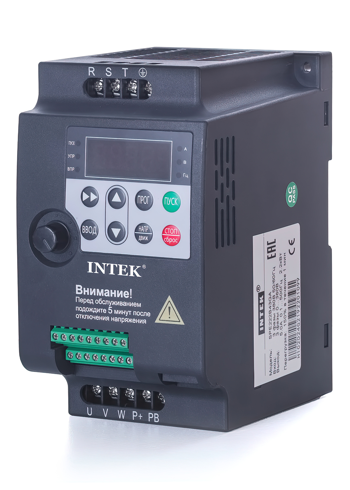 фото Преобразователь частоты spe751b21g (0.75kw, 220v, 1ph) intek