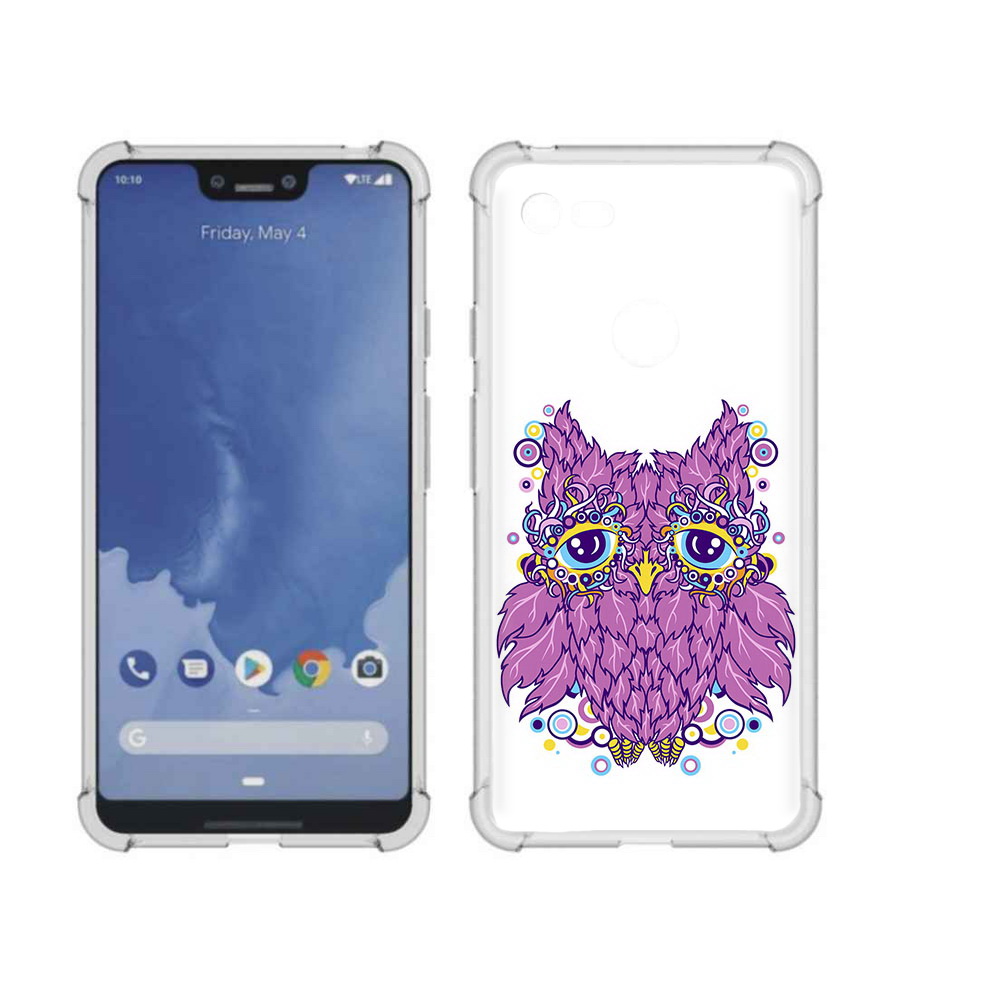 

Чехол MyPads Tocco для Google Pixel 3 XL Розовая сова, Прозрачный, Tocco