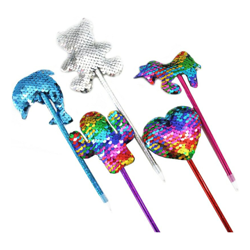 

Ручка шариковая с пайетками в ассортименте