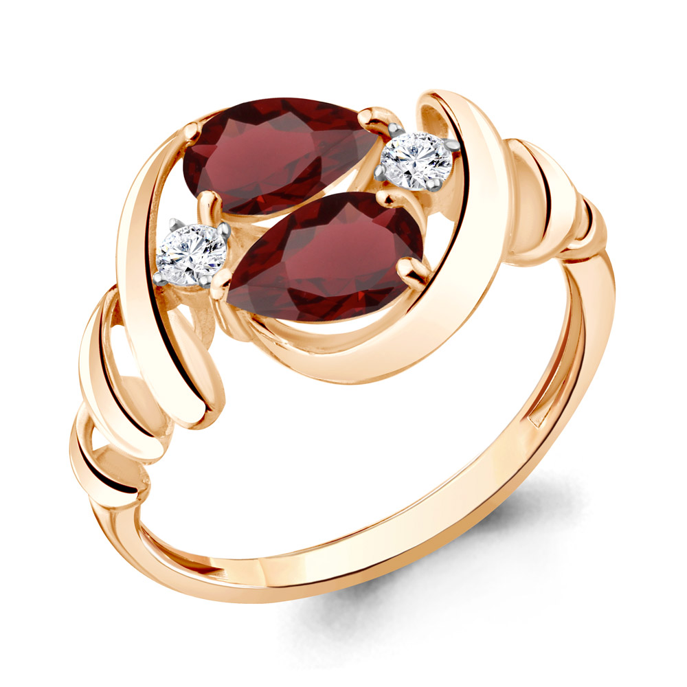 

Кольцо из серебра с гранатом Aquamarine Aquamarine 6936703А_925_з р, 6936703А_925_з