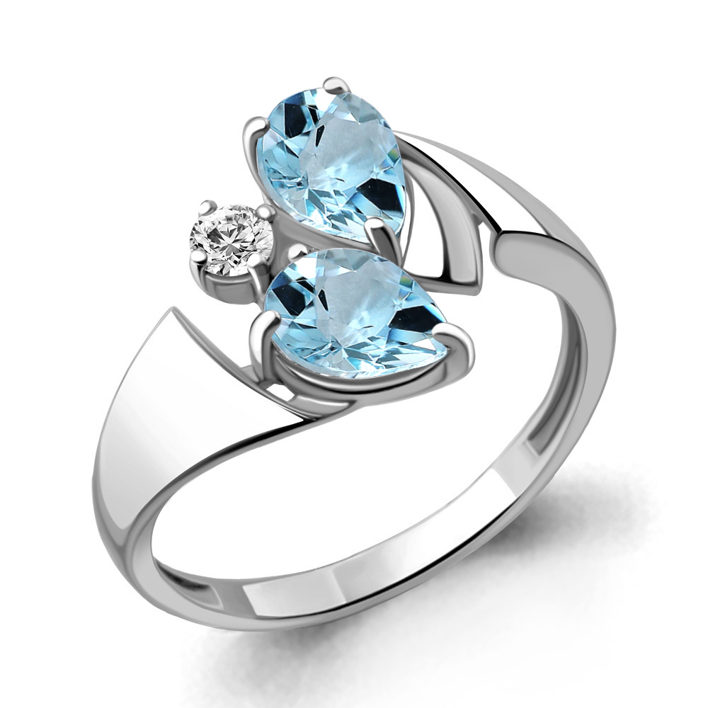 

Кольцо из серебра с топазом Aquamarine Aquamarine 6936602А_925_р р, 6936602А_925_р