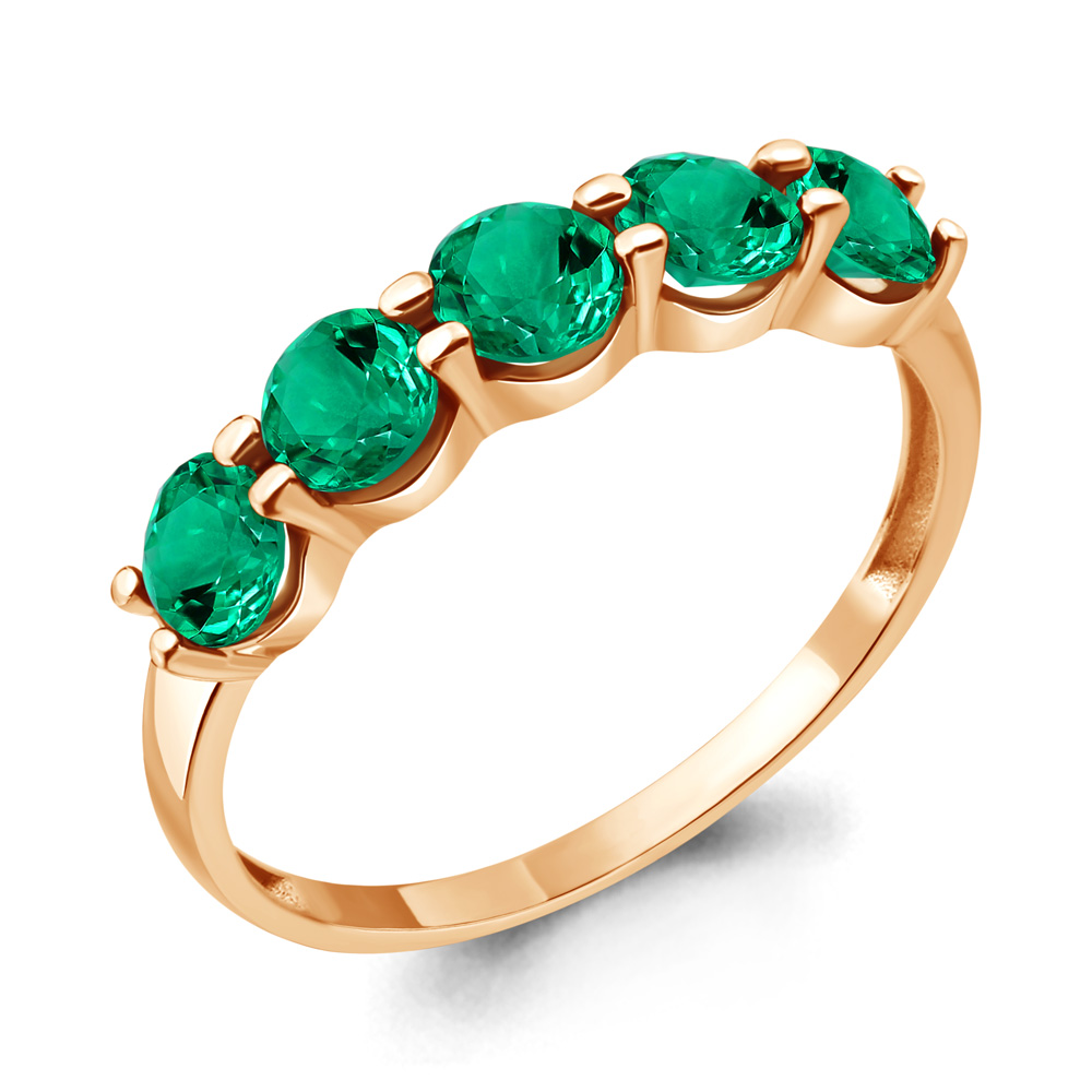 

Кольцо из серебра с изумрудом искусственным Aquamarine Aquamarine 69364П_925_з р. 17, 69364П_925_з