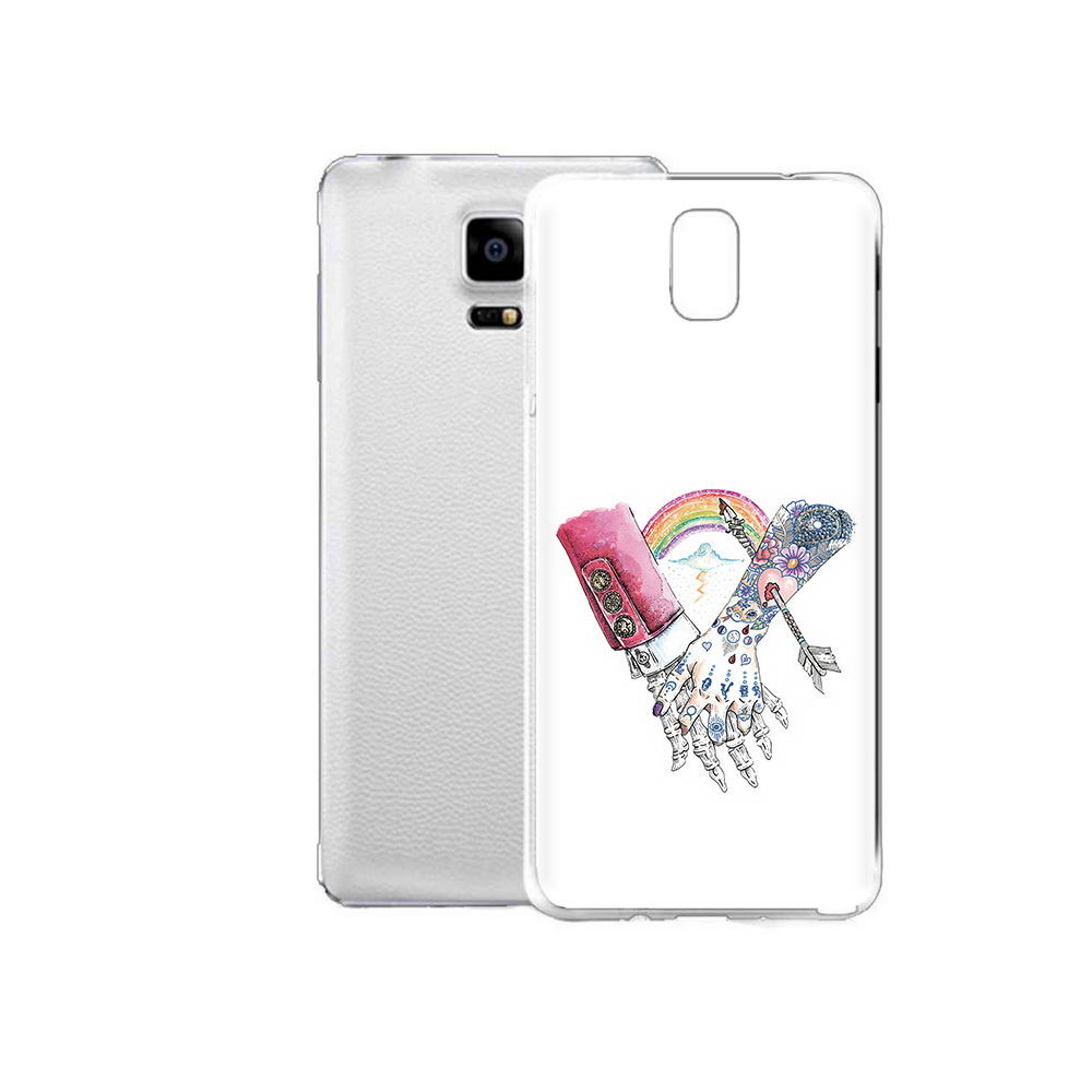 

Чехол MyPads Tocco для Samsung Galaxy Note Edge абстракция руки в татуировках, Прозрачный, Tocco