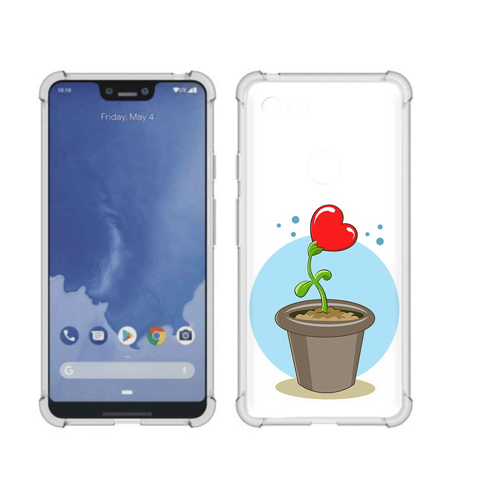

Чехол MyPads Tocco для Google Pixel 3 XL Растение любви 14 февраля, Прозрачный, Tocco