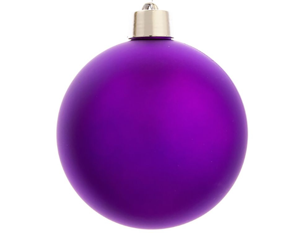 Пластиковый шар матовый, цвет: фиолетовый, 200 мм, Winter Deco