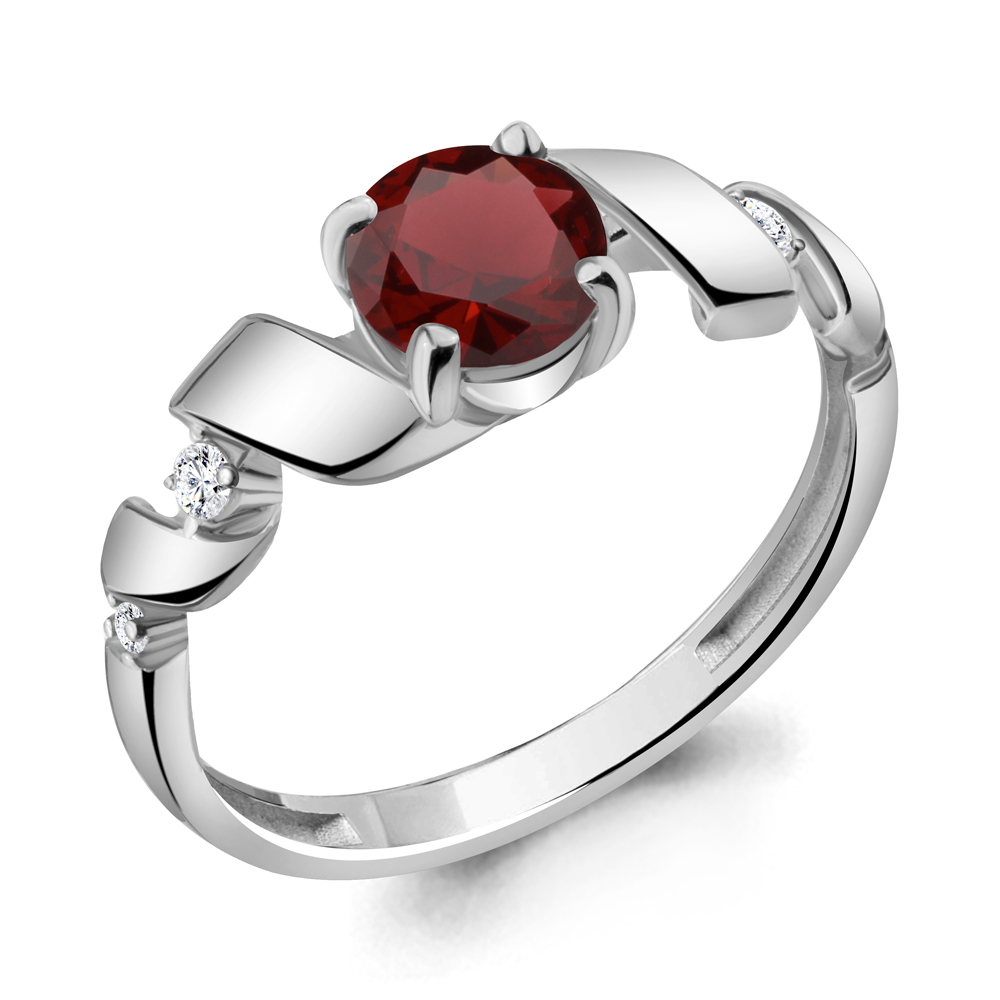 

Кольцо из серебра с гранатом Aquamarine Aquamarine 6936103А_925_р р, 6936103А_925_р