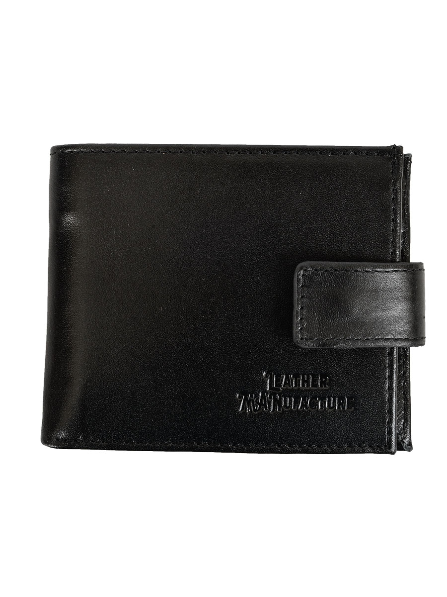 

Кошелек мужской Leather Manufacture 128706, черный, 128706