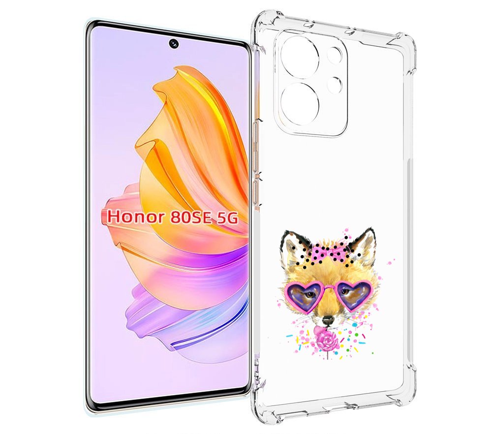 

Чехол MyPads лисенок с бантиком для Honor 80 SE, Прозрачный, Tocco