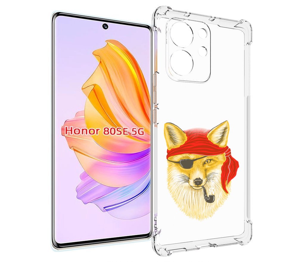 

Чехол MyPads лиса-пират для Honor 80 SE, Прозрачный, Tocco