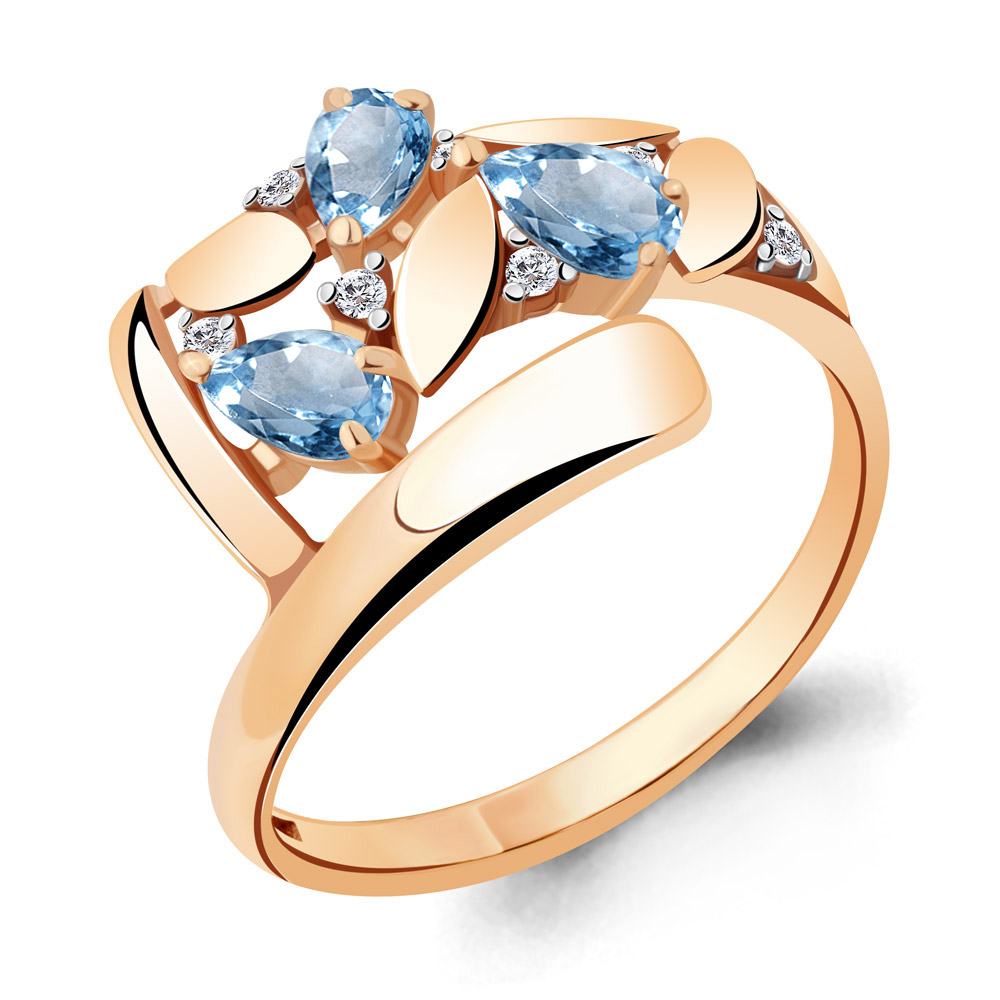 

Кольцо из серебра с топазом Aquamarine Aquamarine 6935002А_925_з р, 6935002А_925_з