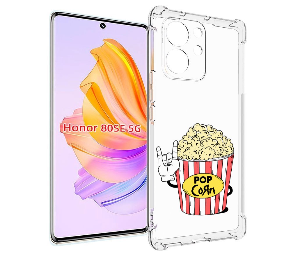 

Чехол MyPads крутой попкорн для Honor 80 SE, Прозрачный, Tocco