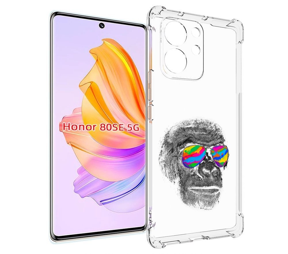 

Чехол MyPads крутая обезьяна в очках для Honor 80 SE, Прозрачный, Tocco