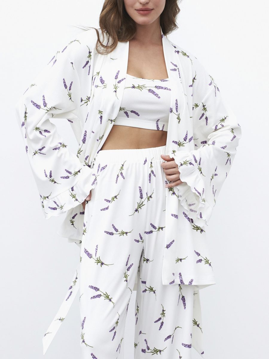 

Комплект домашний женский Mimi Pajamas Brand 10015 белый 38-40 RU, 10015