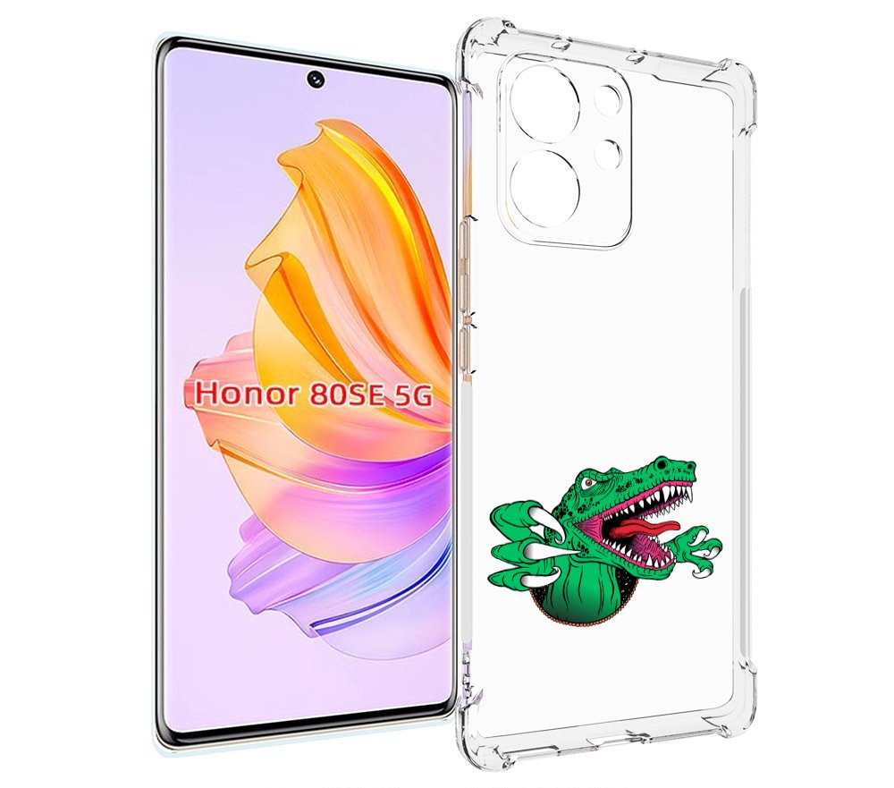 

Чехол MyPads крокодил для Honor 80 SE, Прозрачный, Tocco
