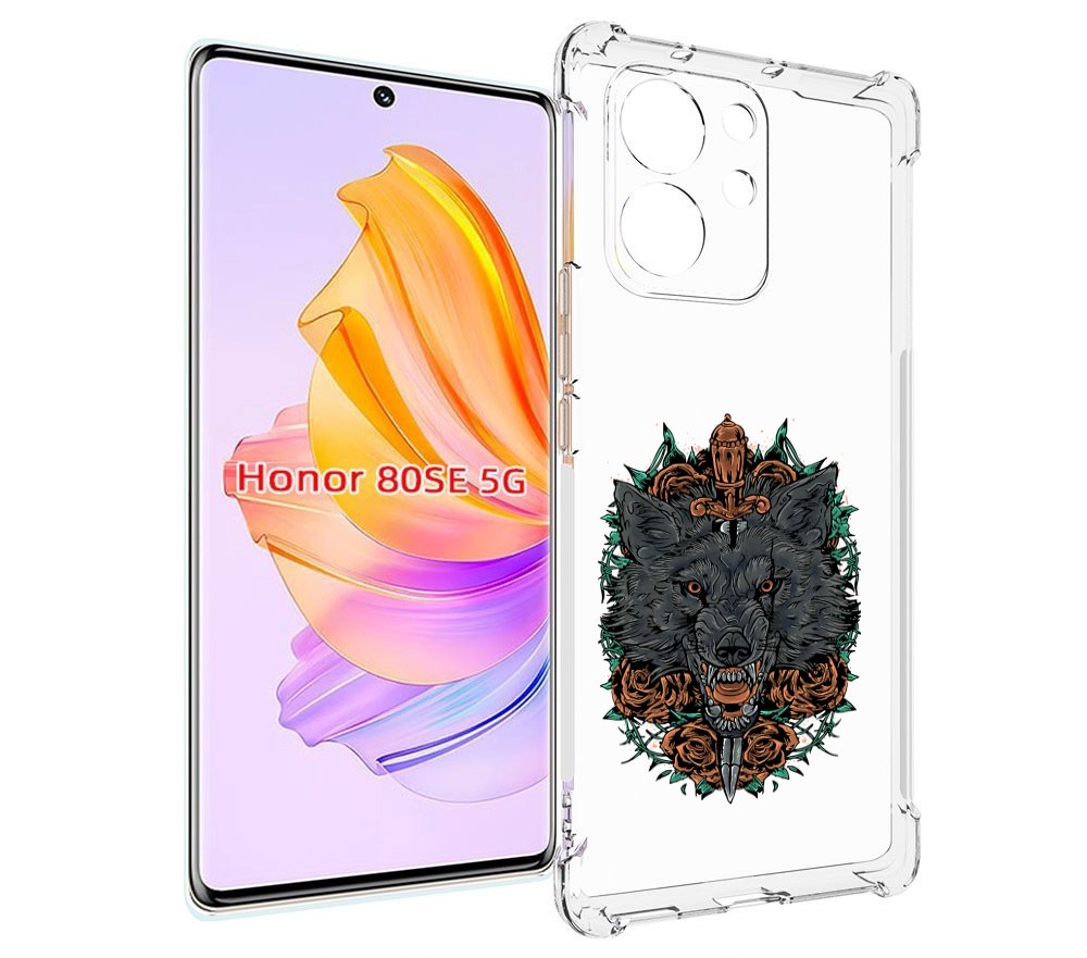 

Чехол MyPads красивый злой волк для Honor 80 SE, Прозрачный, Tocco