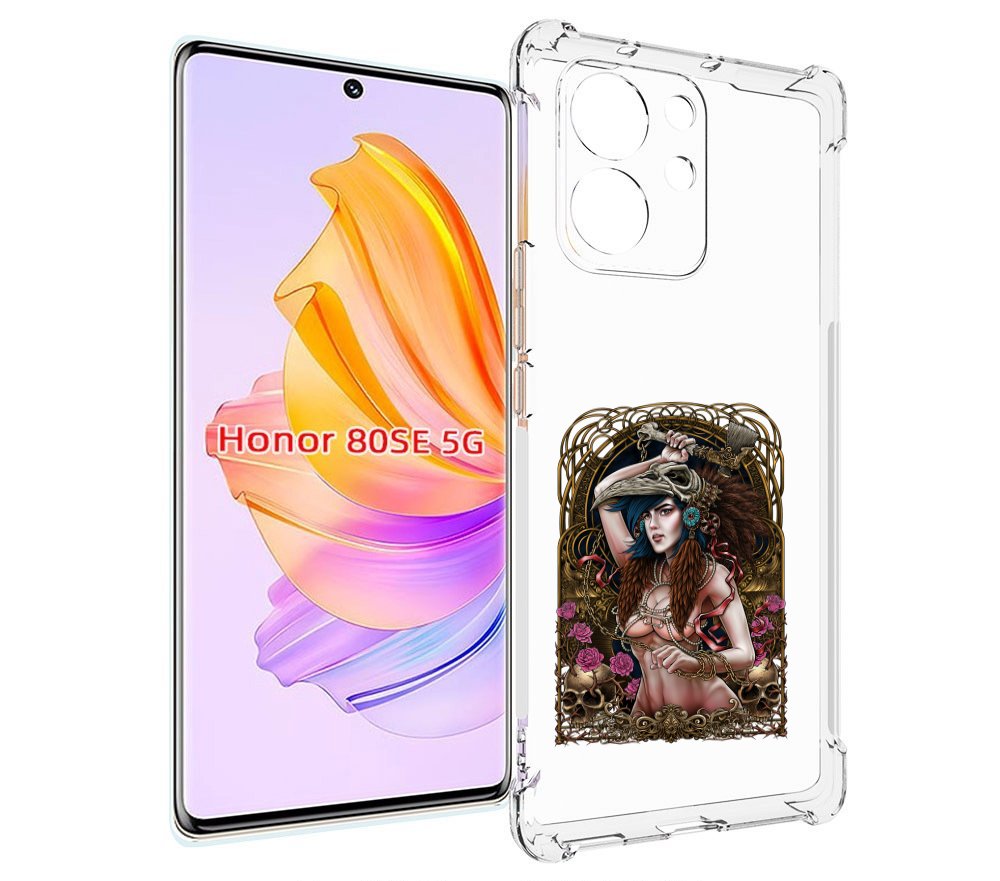 

Чехол MyPads красивая девушка рисунок для Honor 80 SE, Прозрачный, Tocco