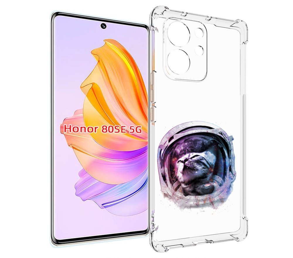 

Чехол MyPads кот в шлеме для Honor 80 SE, Прозрачный, Tocco