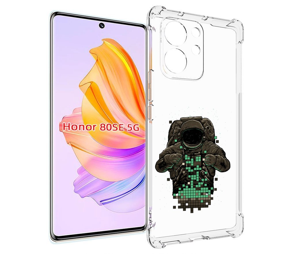 

Чехол MyPads космонавт с пикселями для Honor 80 SE, Прозрачный, Tocco
