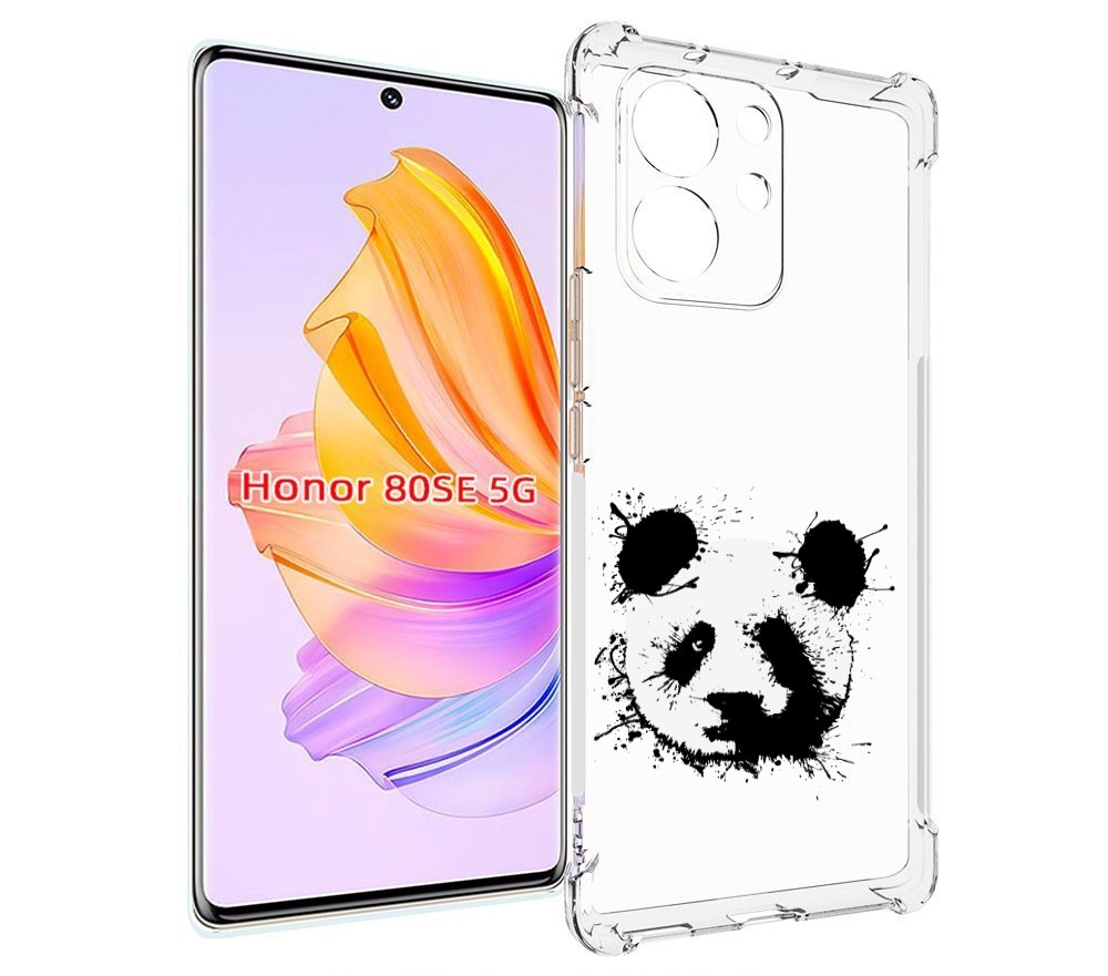 

Чехол MyPads клякса-панда для Honor 80 SE, Прозрачный, Tocco