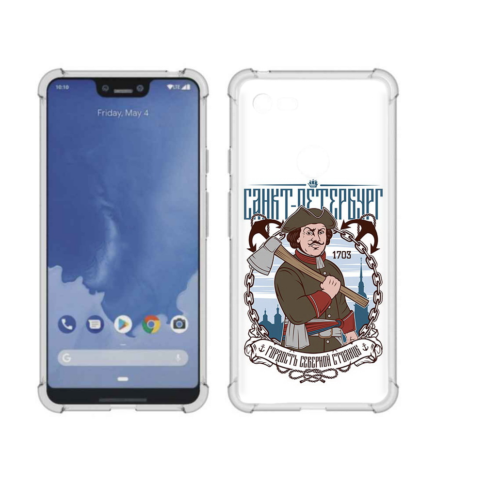 

Чехол MyPads Tocco для Google Pixel 3 XL Петр первый, Прозрачный, Tocco