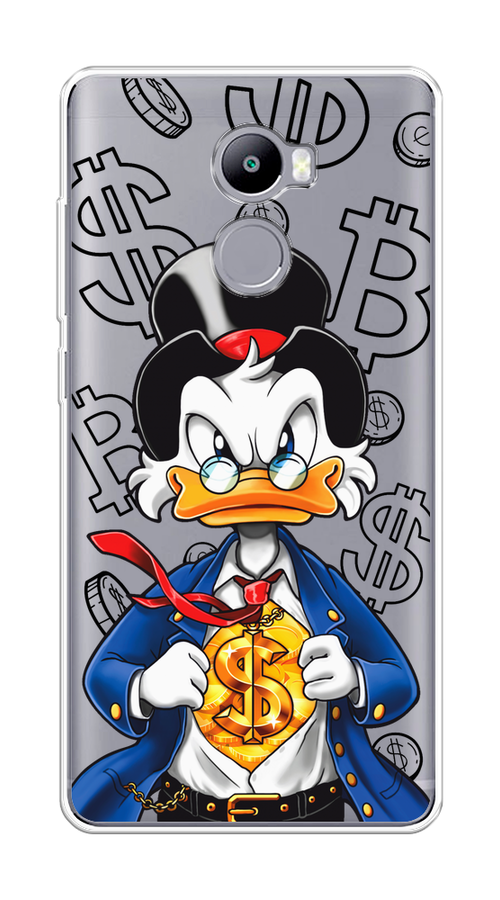 

Чехол на Xiaomi Redmi 4 "Scrooge Goldman", Черный;белый;синий, 31150-1