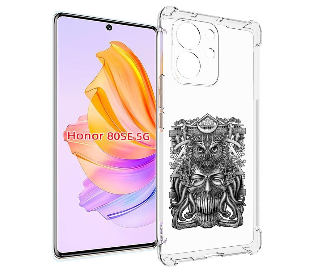 

Чехол MyPads зубастая сова для Honor 80 SE, Прозрачный, Tocco