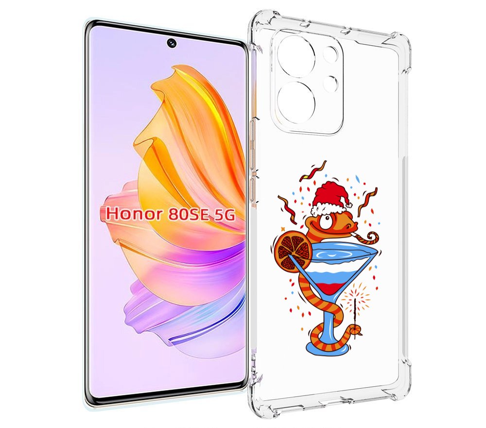 

Чехол MyPads змейка для Honor 80 SE, Прозрачный, Tocco