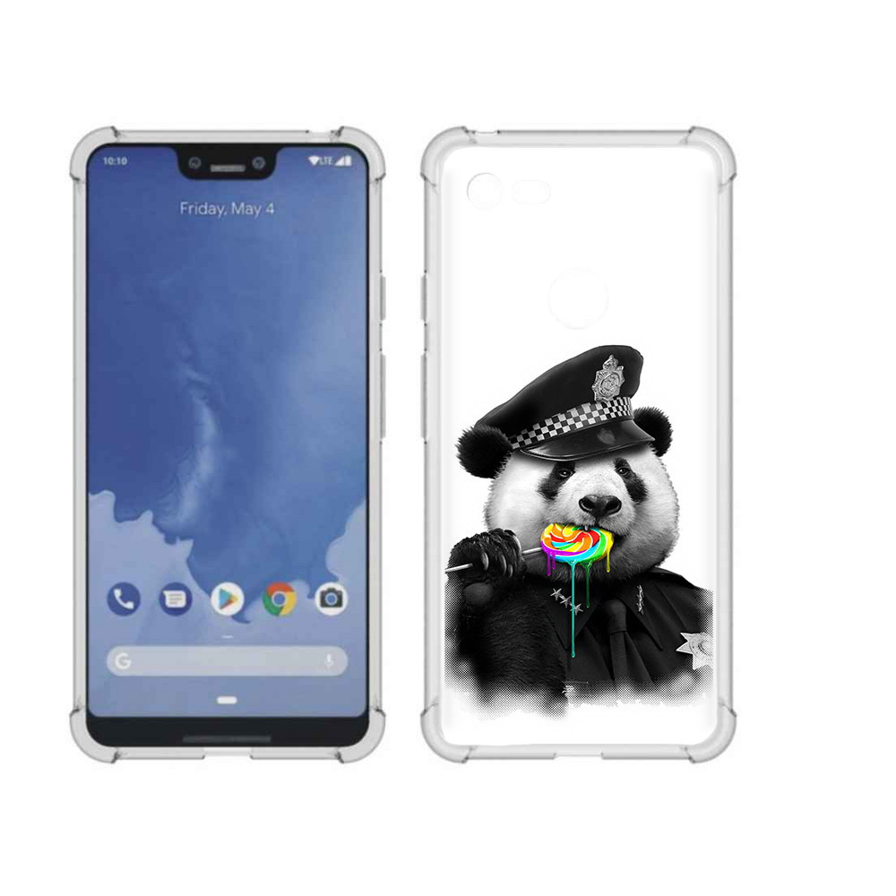 

Чехол MyPads Tocco для Google Pixel 3 XL Панда полиция, Прозрачный, Tocco