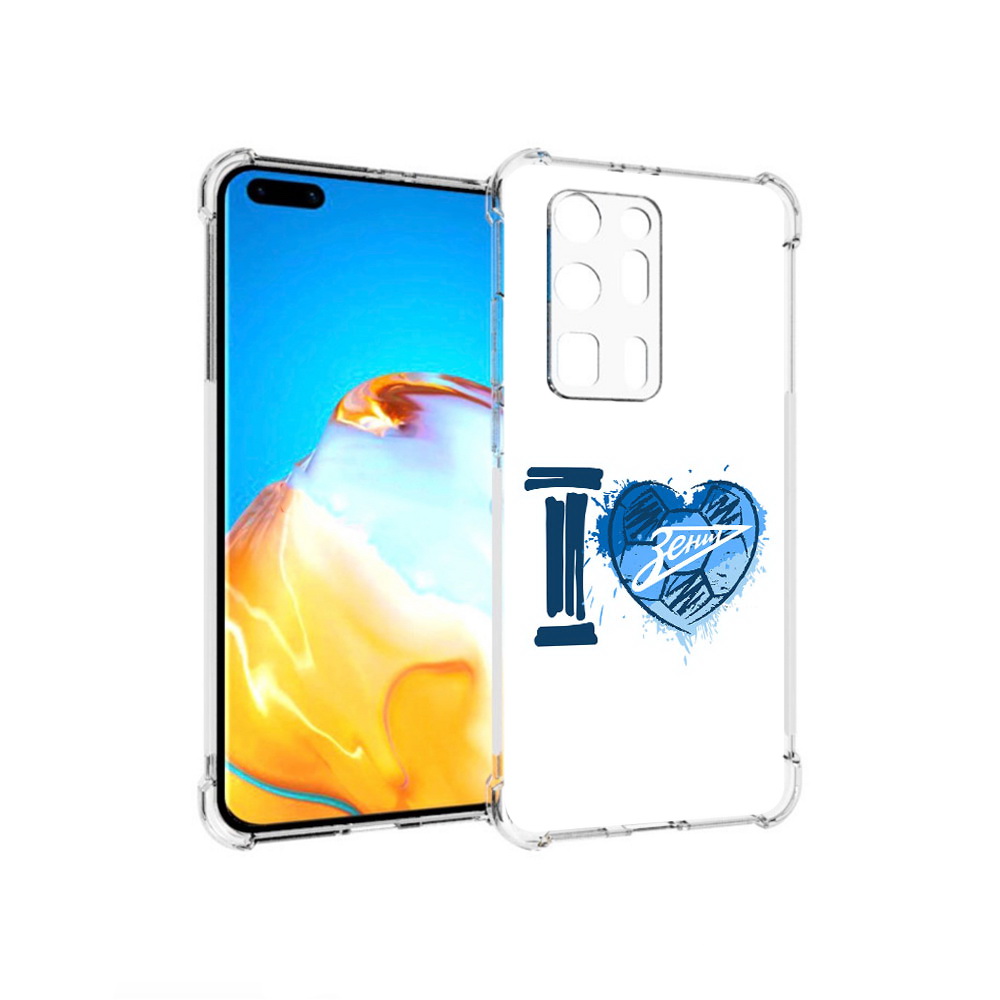 

Чехол MyPads Tocco для Huawei P40 Pro+ ФК я люблю зенит, Прозрачный, Tocco