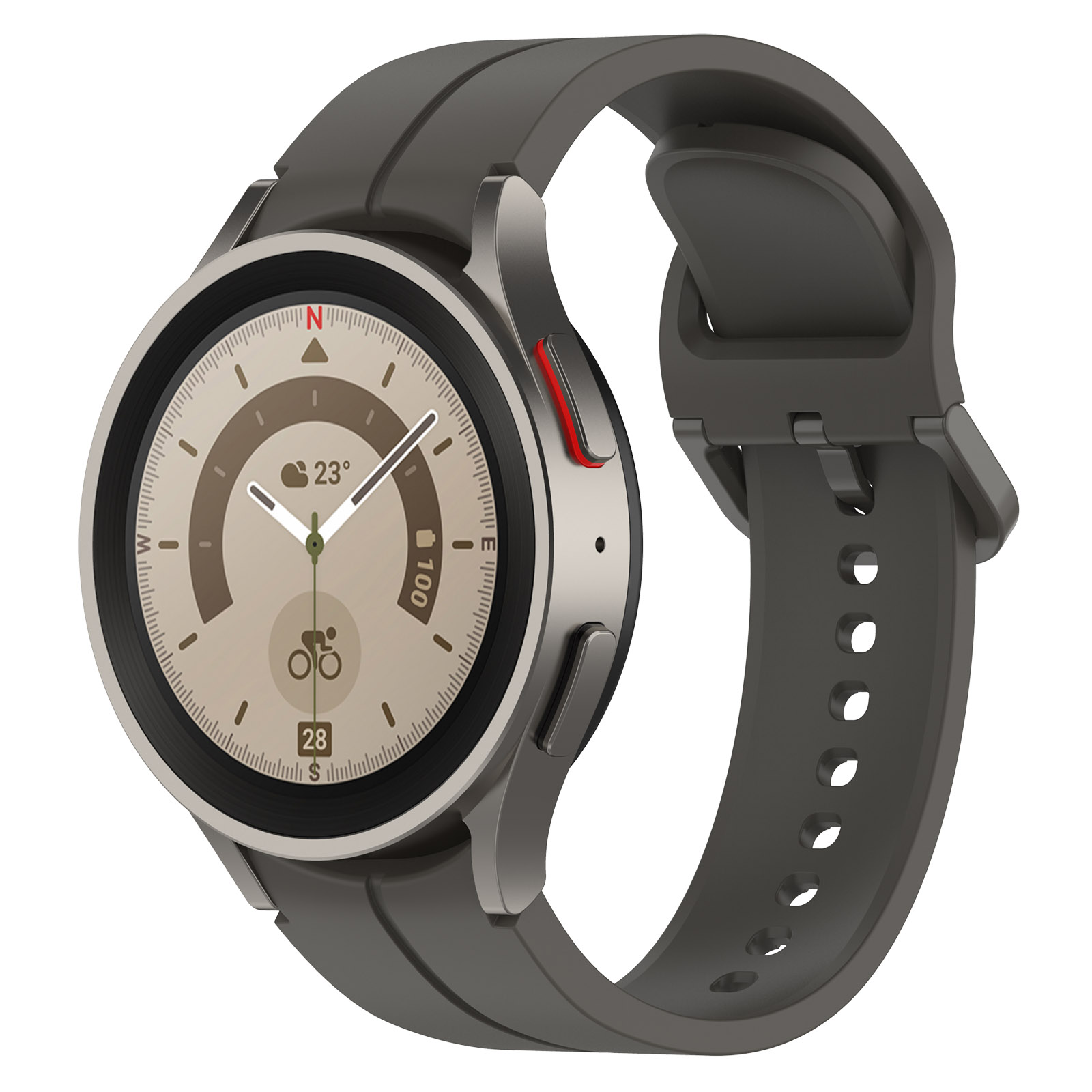 

Силиконовый ремешок с канавкой для Samsung Galaxy Watch, темно-серый, Galaxy Watch