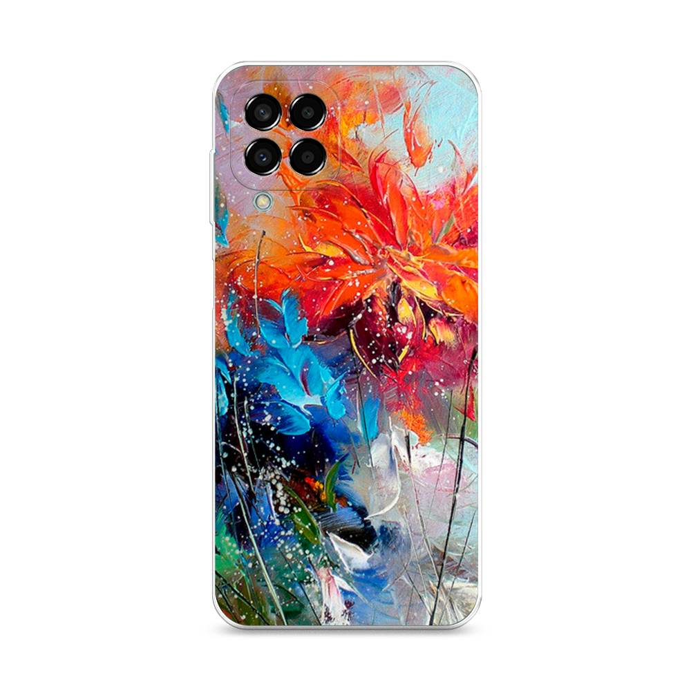 

Чехол на Samsung Galaxy M33 "Абстрактные цветы", Оранжевый;синий, 2105650-4
