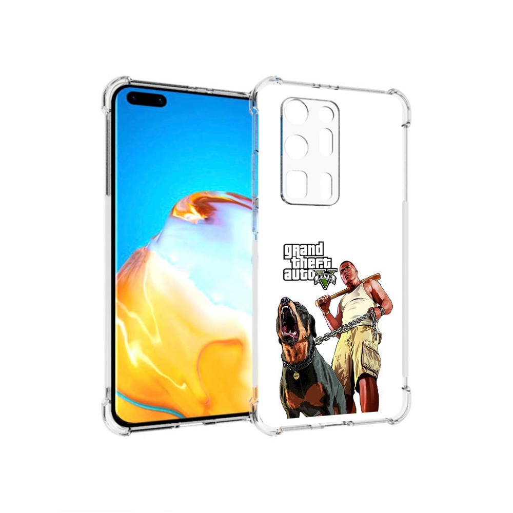 

Чехол MyPads Tocco для Huawei P40 Pro+ GTA грозная собака, Прозрачный, Tocco