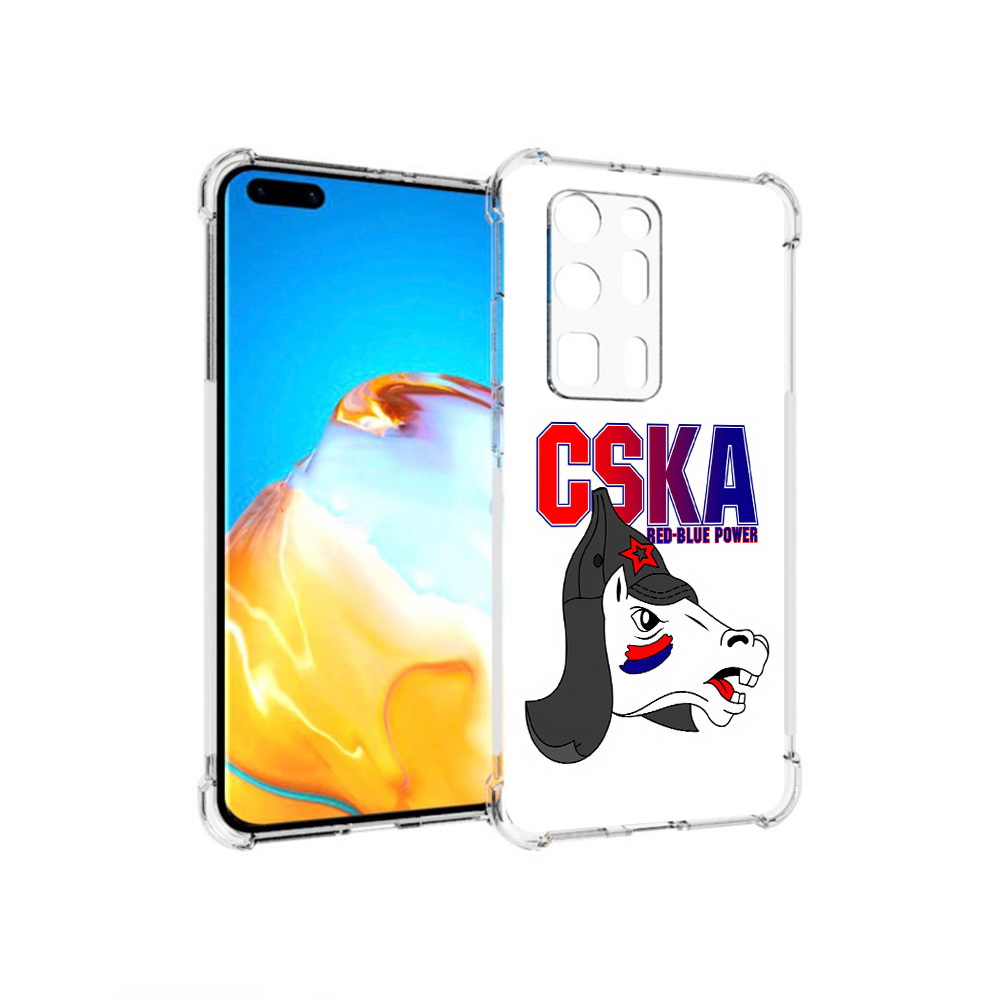 

Чехол MyPads Tocco для Huawei P40 Pro+ ФК ЦСК лошадка россия, Прозрачный, Tocco