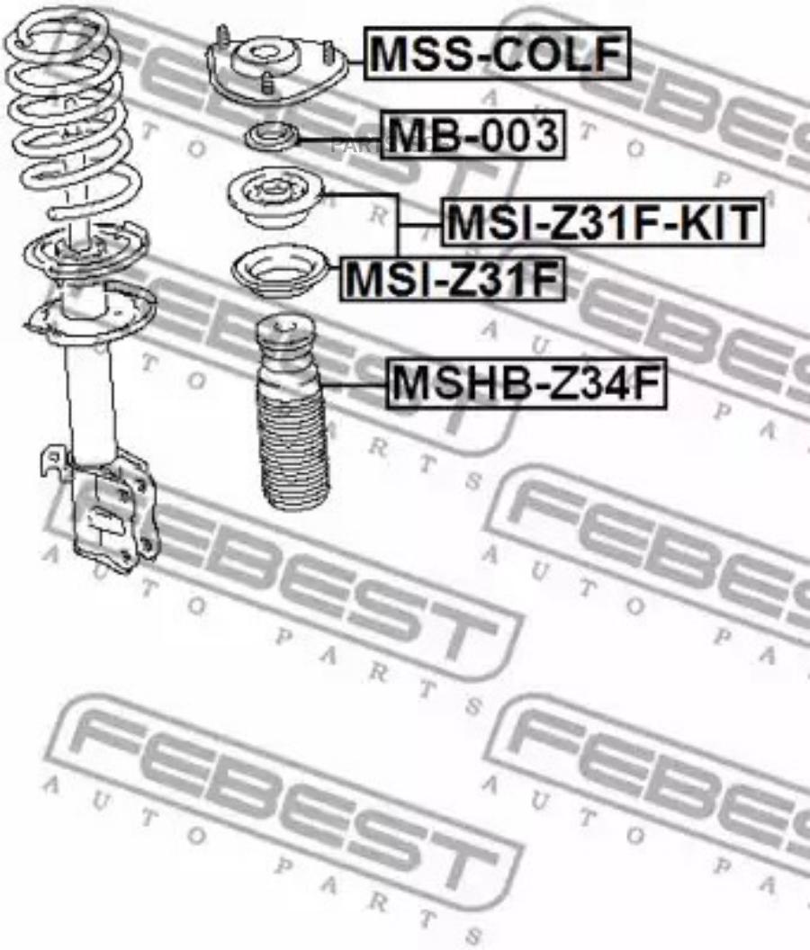 

FEBEST Опора амортизатора FEBEST MSS-COLF