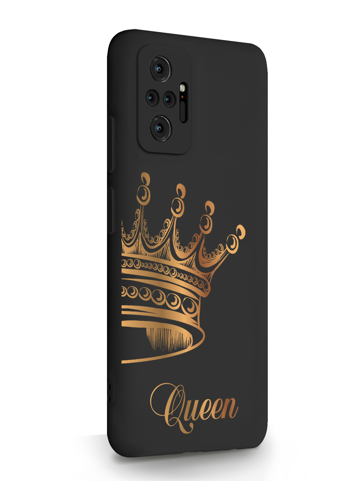 фото Чехол musthavecase для xiaomi redmi note 10s парный чехол корона queen черный